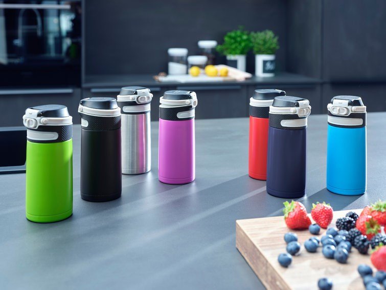 Leifheit 03245 rejsekrus 350 ml Sort, Rd Rustfrit stl #11