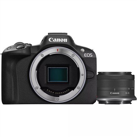 Canon EOS R50, Black + RF-S 18-45mm F4.5-6.3 IS STM Kit MILC 24,2 MP CMOS 6000 x 4000 pixel Sort #15