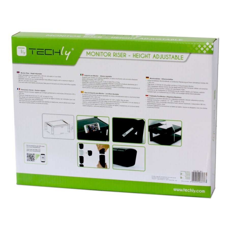 Techly ICA-MS 401 desktop arbejdsplads med siddestativ #12