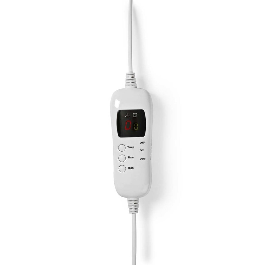 Nedis PEBL130CWT2 varmelagen og -pude Elektrisk tppe 120 W Gr, Hvid Fleece, Polyester #6