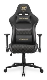 COUGAR CGR-A2F-GLB Universal gamingstol Polstret vatteret s�de Sort, Guld #1