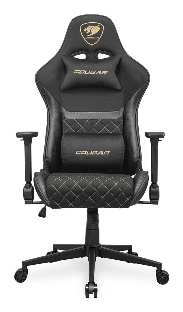 COUGAR CGR-A2F-GLB Universal gamingstol Polstret vatteret s�de Sort, Guld #1