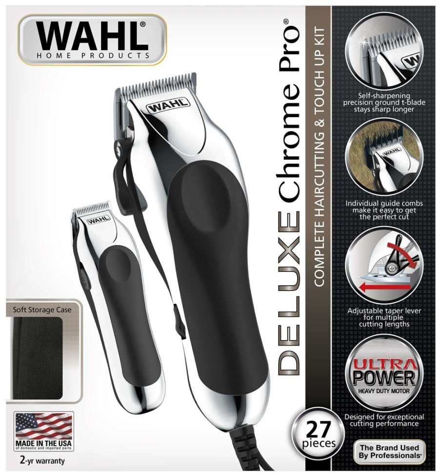 Wahl 79524-2716 skg- og hrtrimmer Sort, Krom #1
