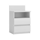 Topeshop M1 BIEL MAT sengelampe & sengebord 2 skuffe(r) Hvid #1