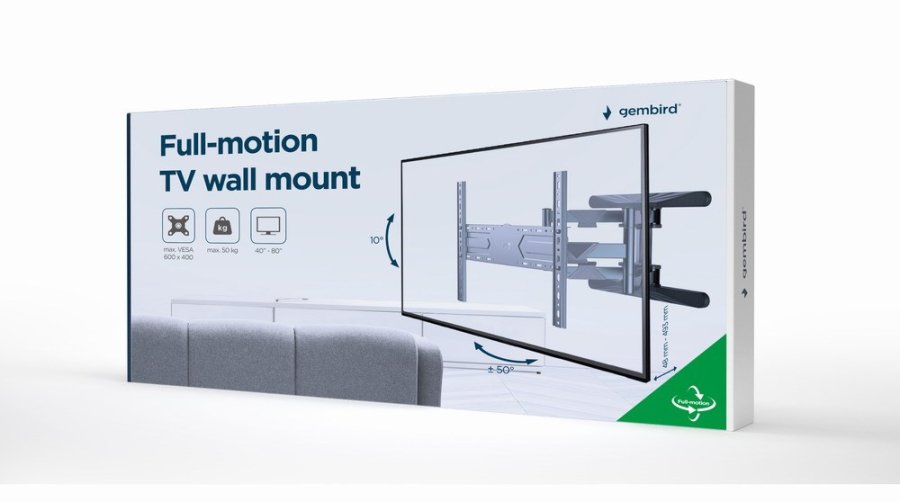 Gembird WM-80ST-01 tv-beslag 2,03 m (80