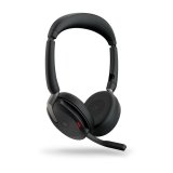 Jabra Evolve2 65 Flex Headset Kabel & trdls Kontor/Callcenter Bluetooth Sort #6