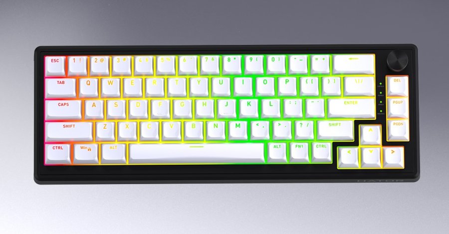 HATOR Skyfall Wireless 100 tastatur Spil USB + RF Wireless + Bluetooth QWERTY US engelsk Sort, Hvid #14