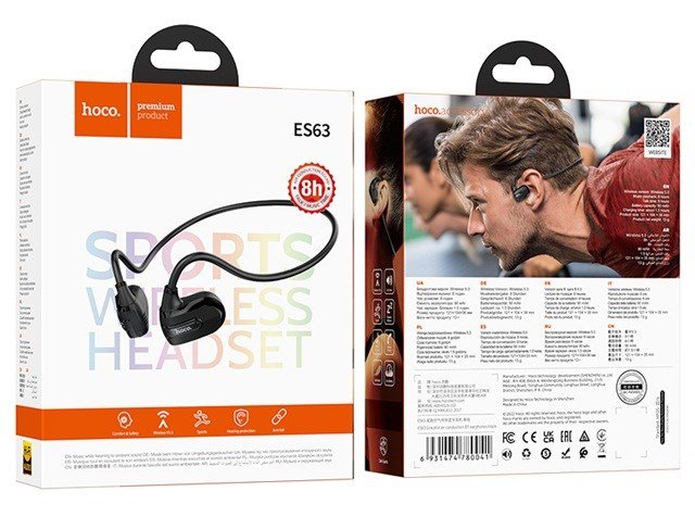 Hoco ES63 Graceful Headset Trdls luftledning Forbindelse/Musik Bluetooth Sort #2