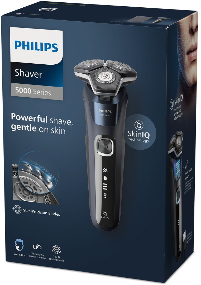 Philips SHAVER Series 5000 S5885/10 barbermaskine til ham Rotations shaver Trimmer Sort, Bl� #5