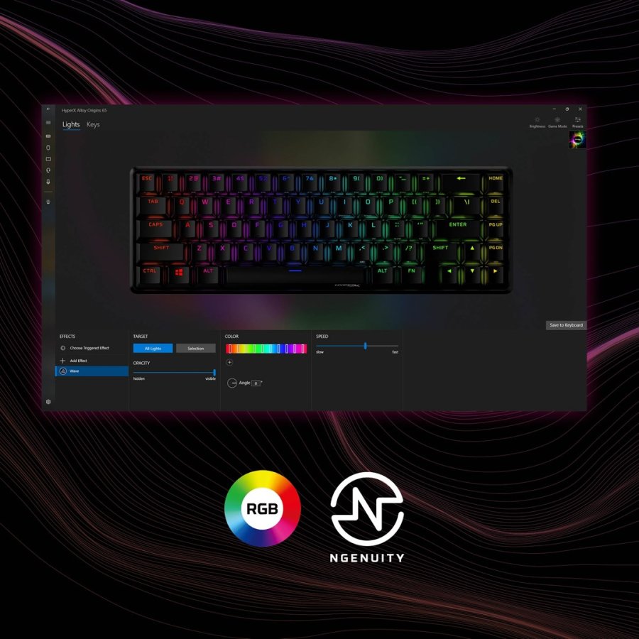HyperX Alloy Origins 65 ─ mekanisk gaming-tastatur ─ HX r�dt (US layout) #9