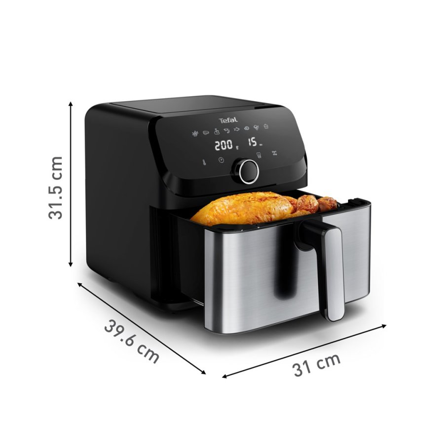 Tefal Easy Fry Mega EY855D10 frituregryde Enkelt 7,5 L Enkeltstende 2020 W Varmluftsteger Sort, Rustfrit stl #21