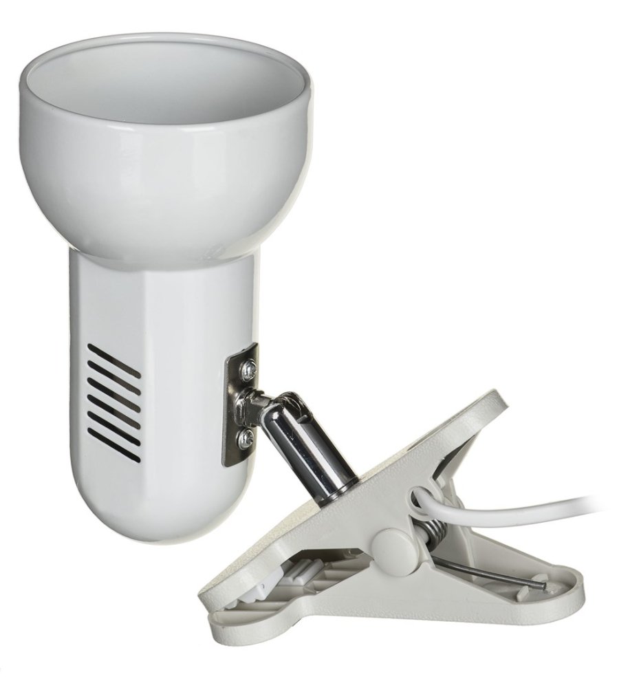 Activejet Clip-on skrivebordslampe, hvid, metal, E27 gevind #3