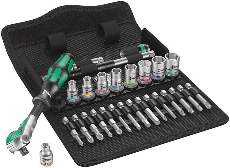 Wera 8100 SA 9 Zyklop Speed- Ratchet Set, 1/4  Drive imperial #1