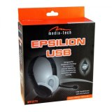 Media-Tech EPSILION USB MT3573 Hovedtelefoner Ledningsfrt Headset Opkald/musik Sort #6