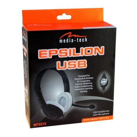 Media-Tech EPSILION USB MT3573 Hovedtelefoner Ledningsfrt Headset Opkald/musik Sort #6