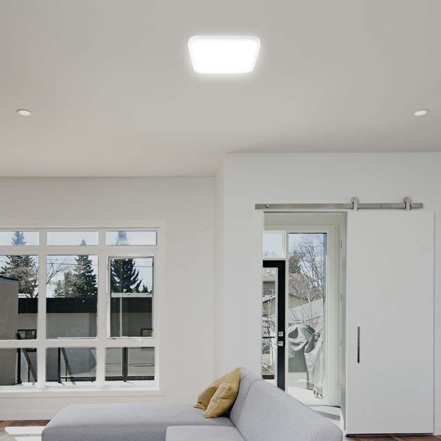 Plafond V-TAC VT-8618S overflademonteret 18W LED IP44 25x25cm bevgelsesdetektor 4000K 1830lm (SKU 76661) Hvid #9