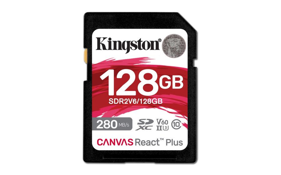 Kingston Technology 128 GB Canvas React Plus SDXC UHS-II 280R/100W U3 V60 til fuld HD/4K #1