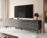 ABETO RTV kabinet p sort stlramme 200x42x60 grafit/blank grafit #2