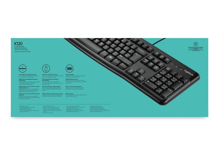 Logitech Keyboard K120 for Business tastatur Kontor USB QWERTY US International Sort #9
