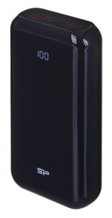 SILICON POWER QS28 Powerbank Eksternt batteri 20000 mAh 2x USB QC 3.0 1x USB-C PD (SP20KMAPBKQS280K) Sort #1