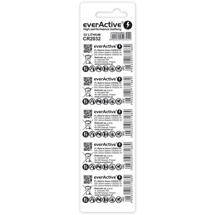 everActive CR2032 mini litiumbatteri - blisterpakning 5 stk. #3