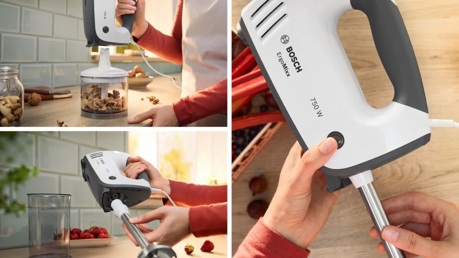 Bosch MFQ37490 r�remaskine og mikser H�ndmixer 750 W Gr�, Hvid #9