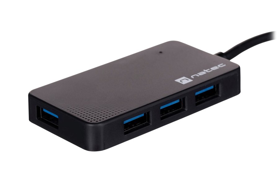 NATEC Hub USB 3.0 Moth (4 porte, sort) #5
