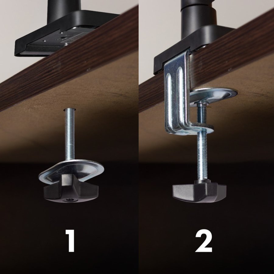 Maclean-holder til 2 sk�rme, gasfjeder, 17�-32�, 2-10 kg, sort, MC-134 #12