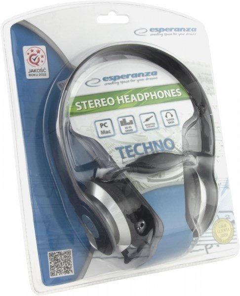 Esperanza EH145K hovedtelefoner/headset Ledningsfrt Musik Sort #3