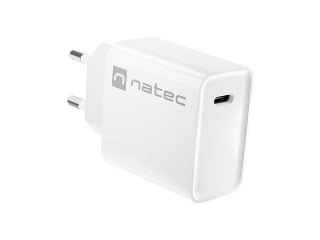 NATEC OPLADER RIBERA USB-C 20W PD HVID #1