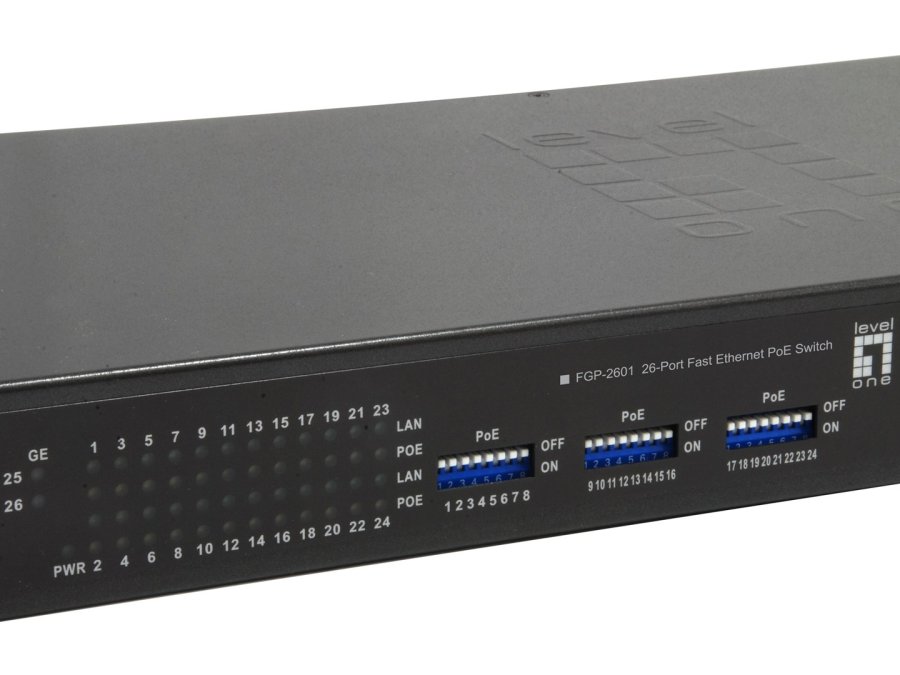 LevelOne FGP-2601W150 netv�rksswitch Ikke administreret Gigabit Ethernet (10/100/1000) Str�m over Ethernet (PoE) Sort #6