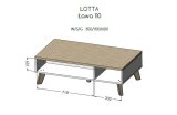 Cama LOTTA LAW 110 WOT+B kaffe-, side- & endebord Kaffebord Rektangulr form 4 ben #2