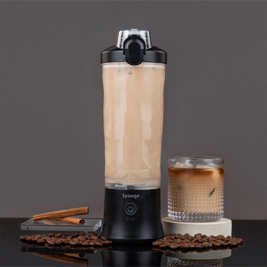 Sponge Batteridrevet kopblender 0,6l Sort #4