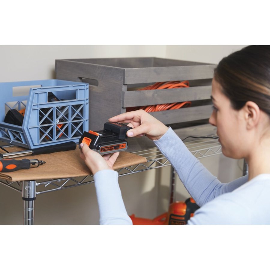 Black & Decker BHFEV182C-QW stav stvsuger & elektrisk kost 2-i-1 stangstvsuger Batteri Dry Posels Orange, Titanium 2 At #28