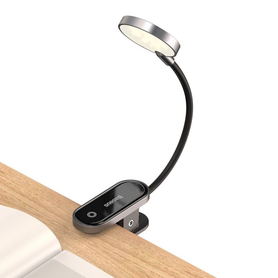 Baseus Mini Clip Lamp DGRAD-0G Tr�dl�s LED-lampe med klemme Gr� #2