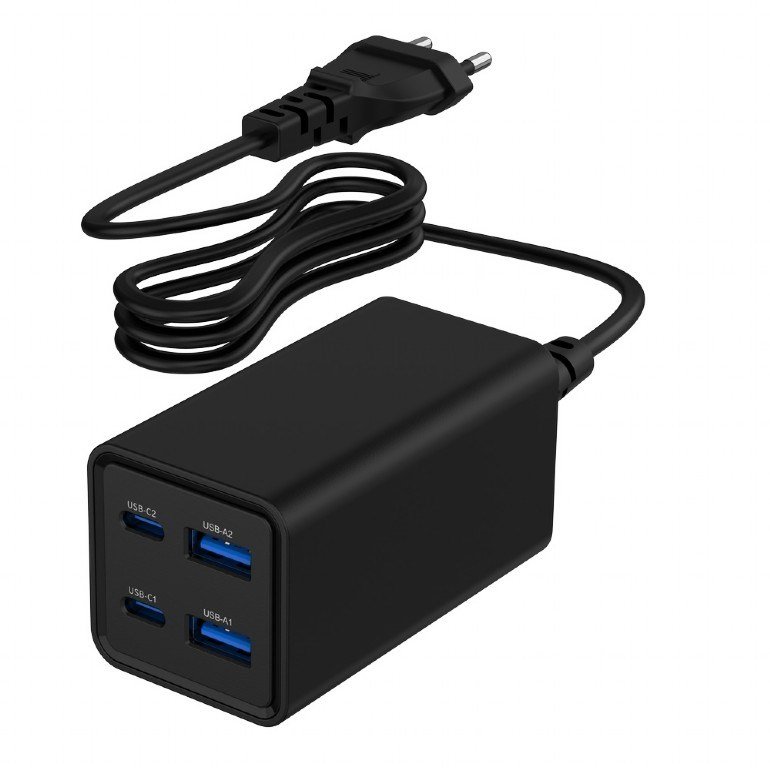 Gembird TA-UC-2A2C-PD65-01-BK oplader til mobil enhed Laptop, Smartphone Sort Vekselstrm Hurtig opladning Indendrs #1