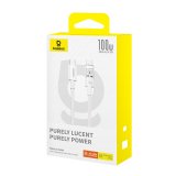 Baseus Gem USB C til USB C hurtigopladningskabel 1 m 100 W Hvid #6