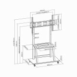 Gembird TVS-100F-01 skrmbeslag til skiltning 2,54 m (100