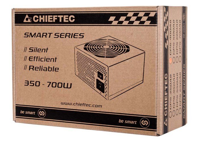 Chieftec Smart GPS-500A8 enhed til str�mforsyning 500 W 20+4 pin ATX ATX Sort #19