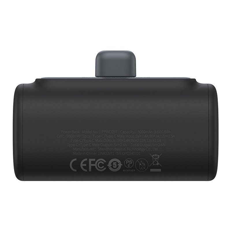 Baseus Compact P10068306113-00 Lithium-ion powerbank 5000 mAh Sort #3