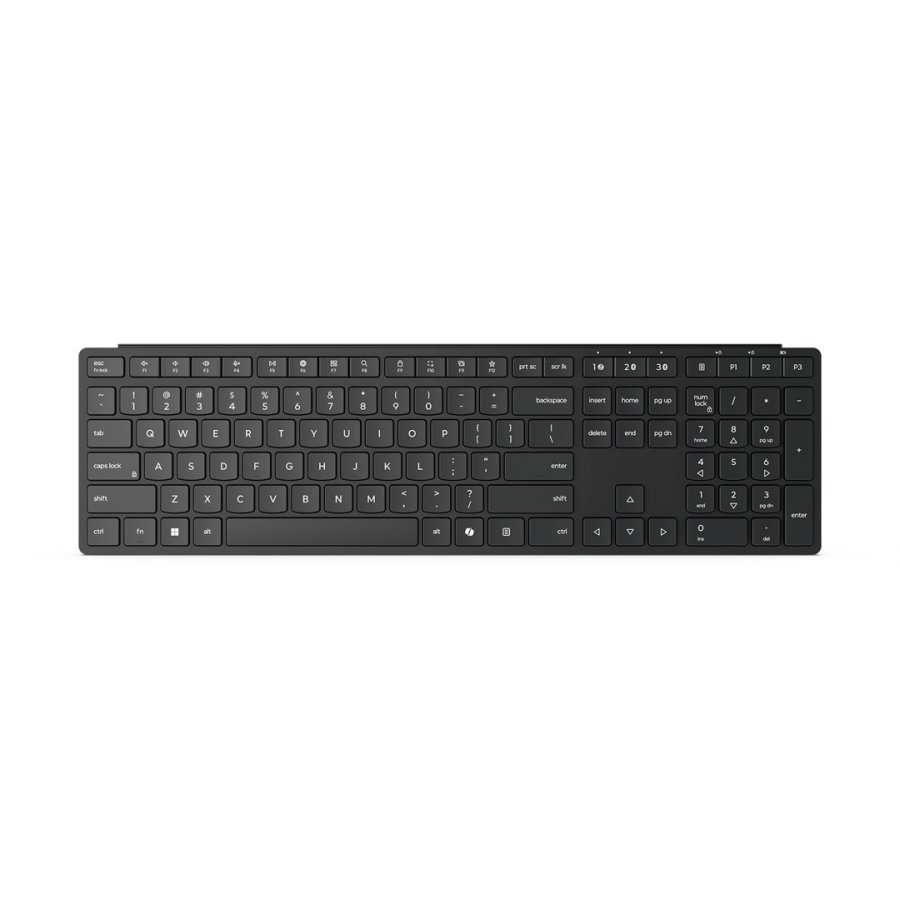 Lenovo Wireless Multi-Mode Pro 6000 tastatur Hjemme/kontor RF tr�dl�s + Bluetooth QWERTY US engelsk Sort #1