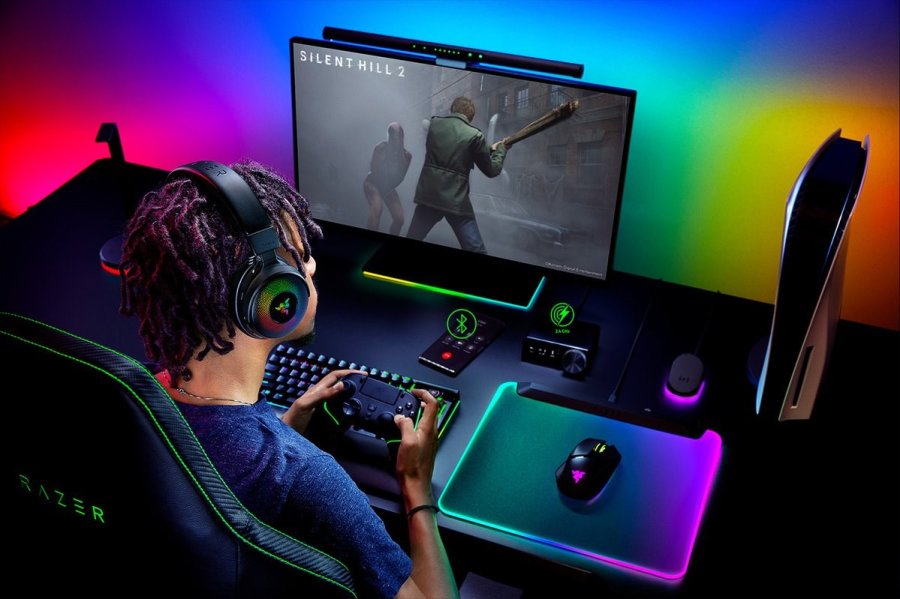 Razer Kraken V4 Pro Headset Kabel & trdls Spil USB Type-A Bluetooth Sort #9