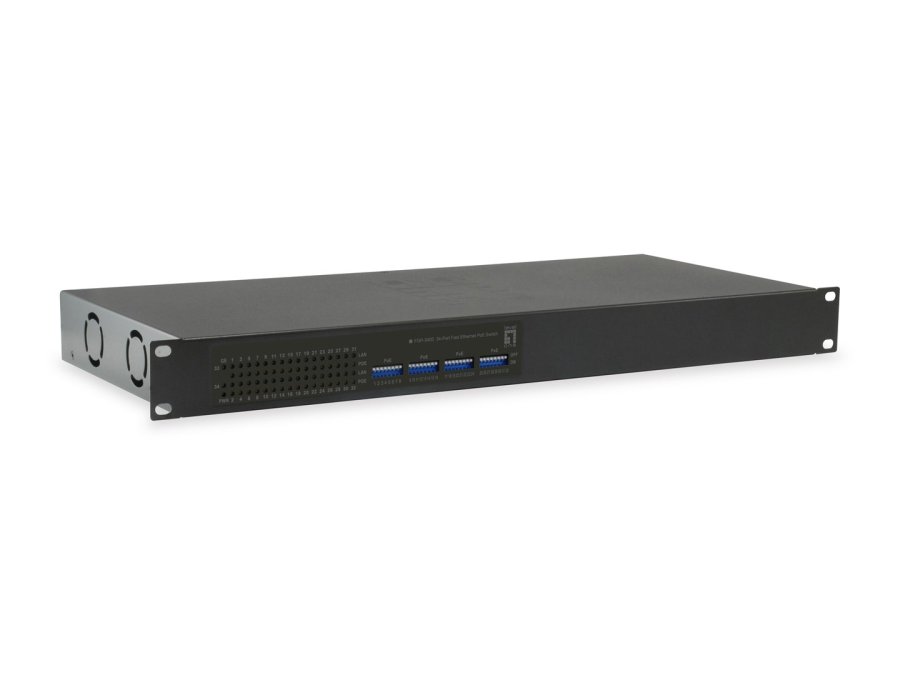 LevelOne FGP-3400W250 netv�rksswitch Ikke administreret Fast Ethernet (10/100) Str�m over Ethernet (PoE) Sort #1