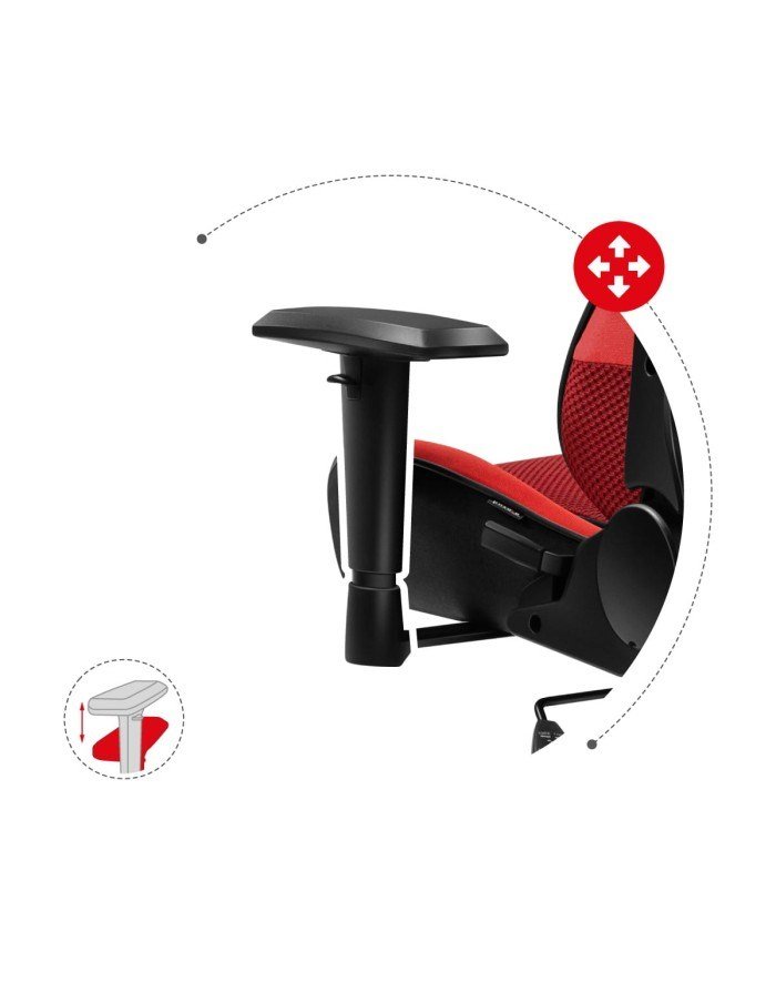 Huzaro Force 6.2 PC gamingstol Spand (vugge) sde Sort, Rd #10