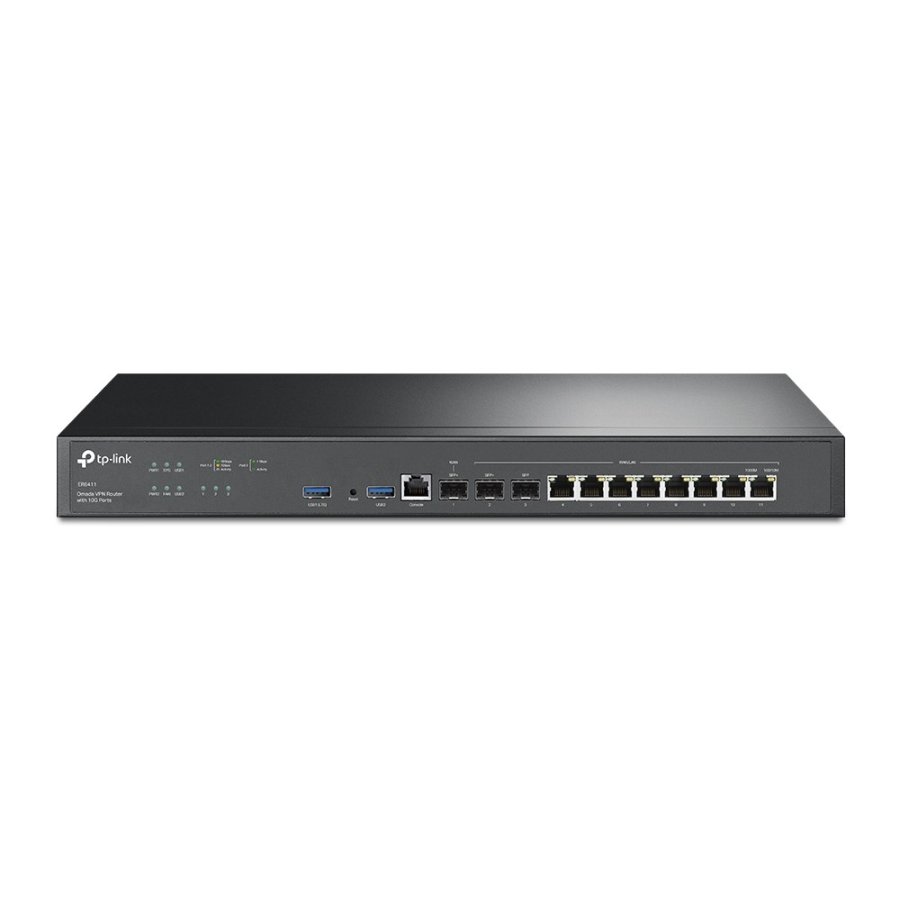 TP-Link Omada ER8411 kabelforbundet router Gigabit Ethernet Sort #1