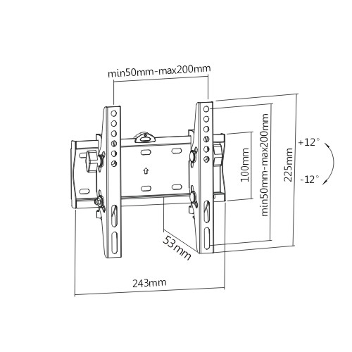 Gembird WM-42T-02 tv-beslag 106,7 cm (42