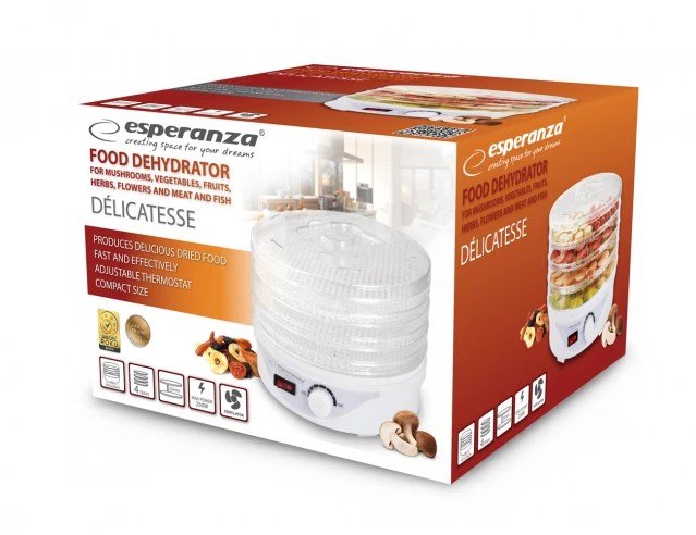 Esperanza EKD003 hydreringsmaskine til mad Transparent, Hvid 250 W #11