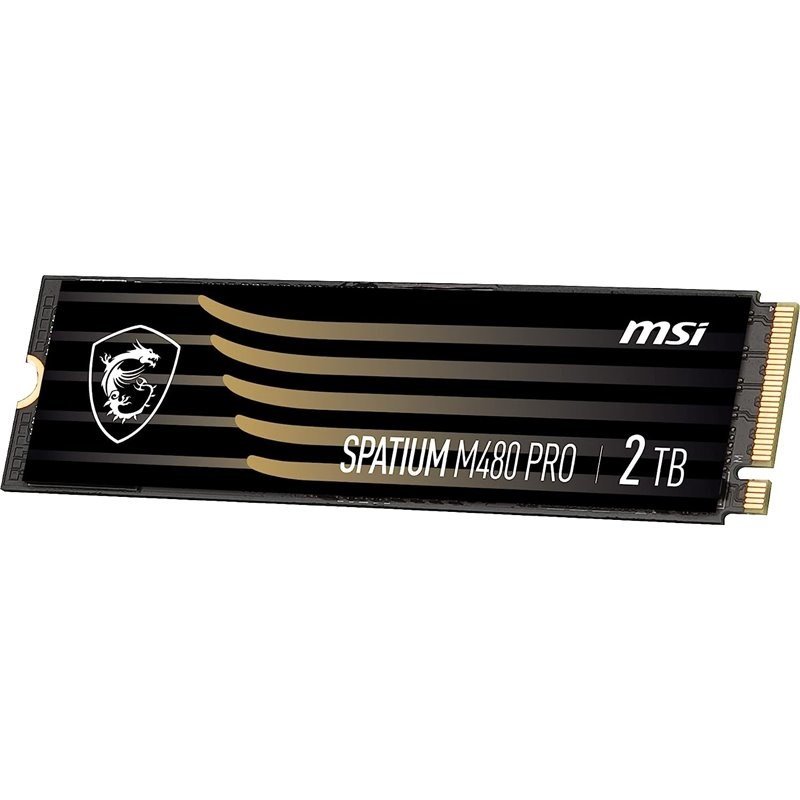 MSI Spatium M480 PRO PCIE 4.0 NVME M.2 2TB intern solid state drev PCI Express 4.0 3D NAND #1