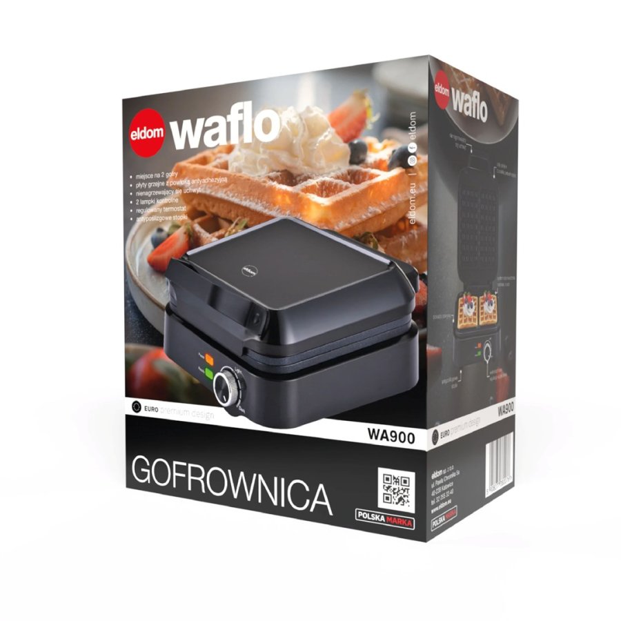 ELDOM WA900 VAFFELJERNE 1200W SORT #12