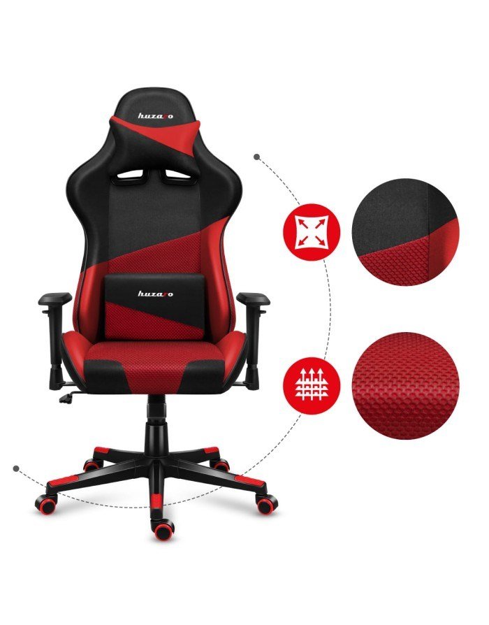 Huzaro Force 6.2 PC gamingstol Spand (vugge) sde Sort, Rd #16